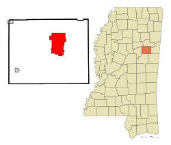 Oktibbeha County Mississippi Incorporated and Unincorporated areas Starkville Highlighted
